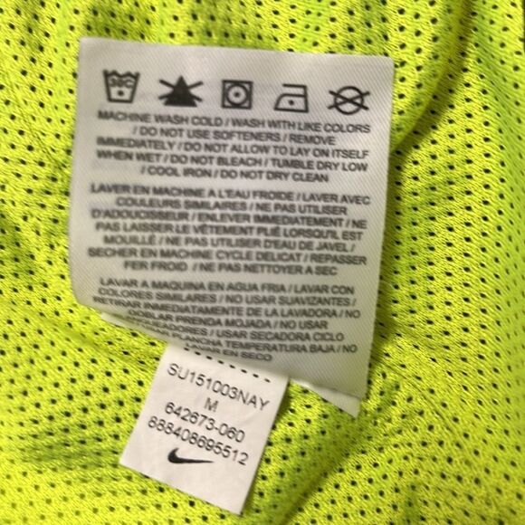 Nike Grey Neon Yellow Mesh Pull on Shorts w/ Drawstring and Elastic Waist-Medium - Picture 12 of 12